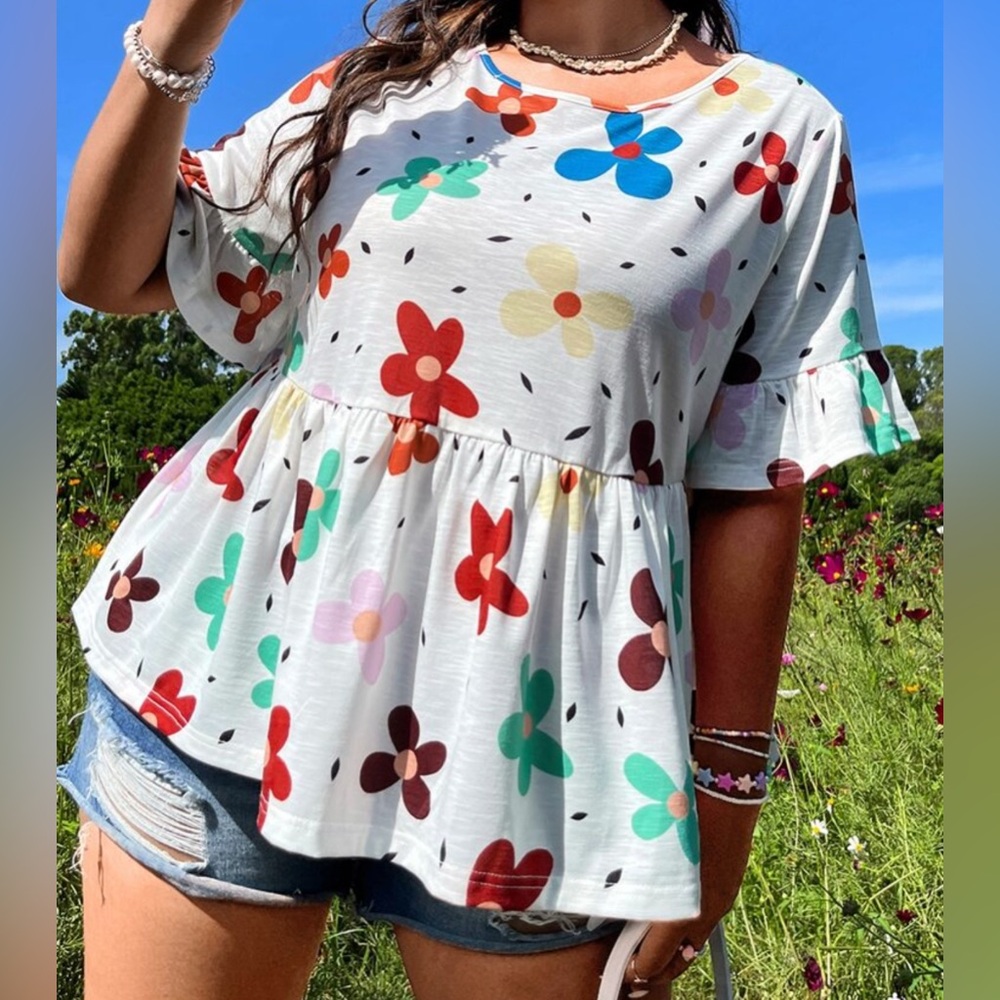 Floral Print Women's Top